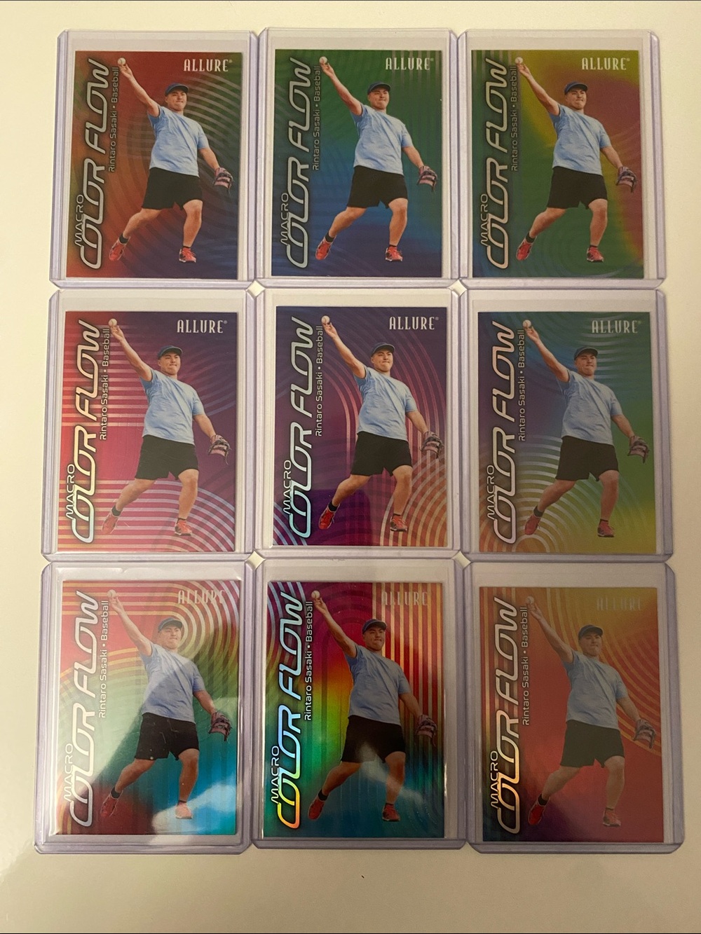 Rintaro Sasaki Allure Macro Color Flow Set Complete CF1-CF9 Baseball